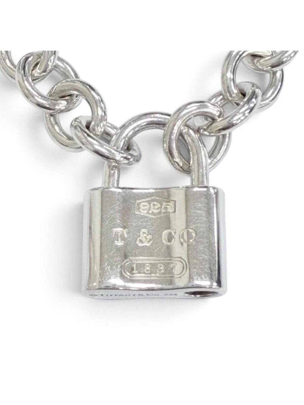 Tiffany & Co 1837 Lock Necklace Choker 925 Sterling Silver
